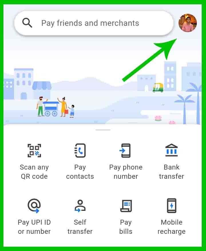 Open Google Pay Profile