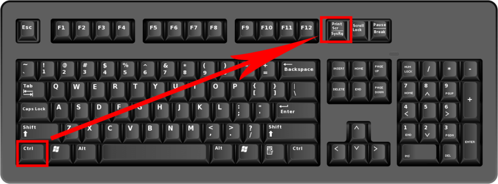Ctrl + Prtsc Keyboard Image