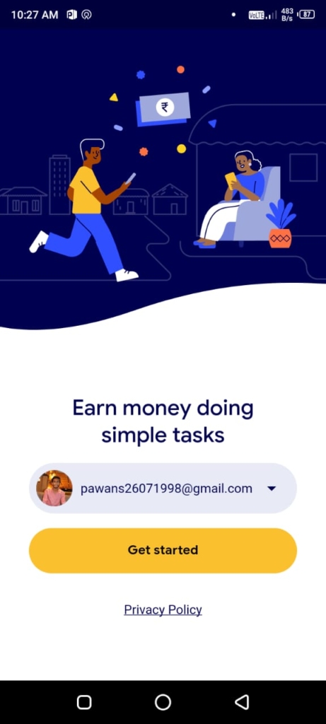 use email in task mate app