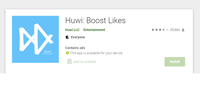 Huwi Boost Facebook Like App