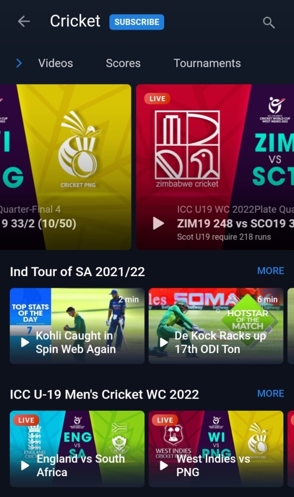 लाइव क्रिकेट मैच वाच ऑनलाइन फ्री इन मोबाइल हॉटस्टार