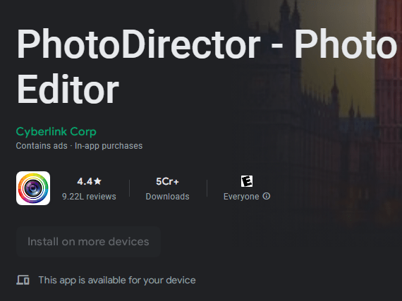 Photo Director App