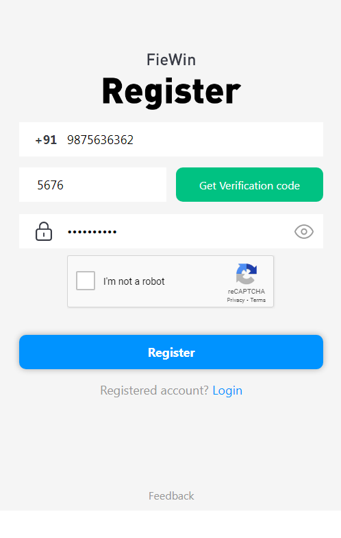 Register Fiewin App