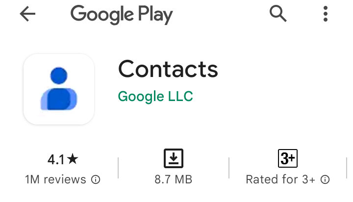 Install Contacts App